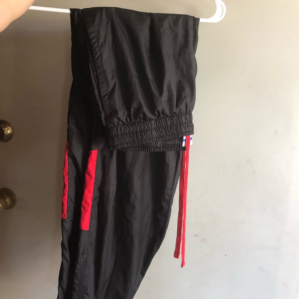 Track pants!!! super cute, red detail